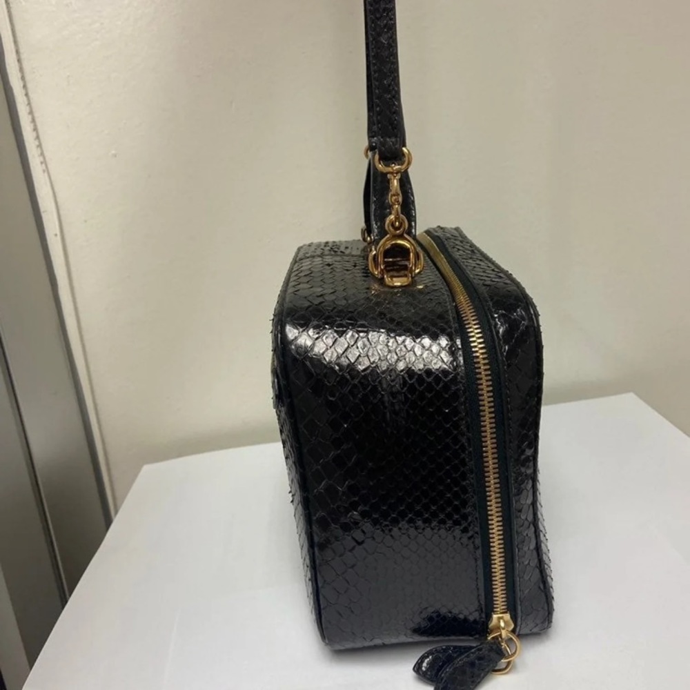 Mark Cross Laura Python HandBag - Picture 4 of 12